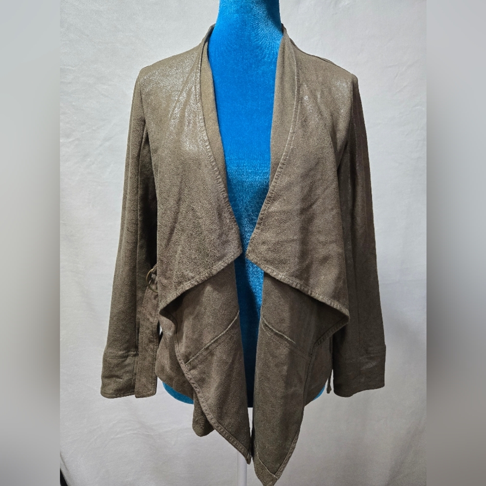 Charlotte Russe Olive Draped Blazer - Picture 2 of 6